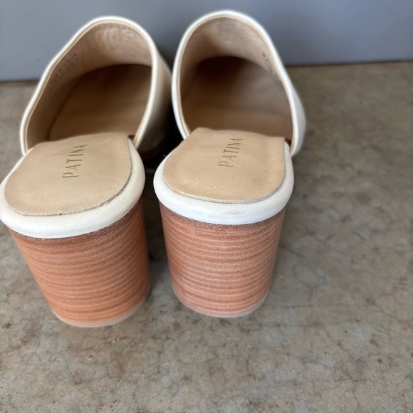 Portland Leather Goods Patina Cream Heeled Clogs Size 9 - Picture 7 of 12